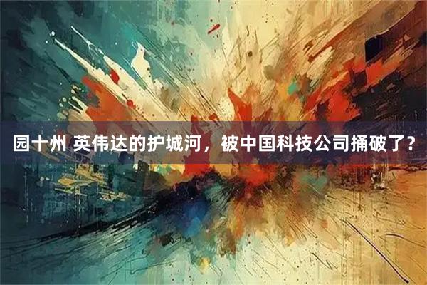 园十州 英伟达的护城河，被中国科技公司捅破了？