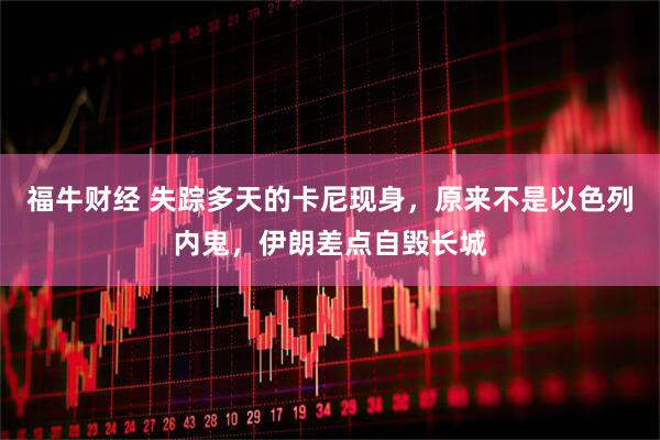 福牛财经 失踪多天的卡尼现身，原来不是以色列内鬼，伊朗差点自毁长城