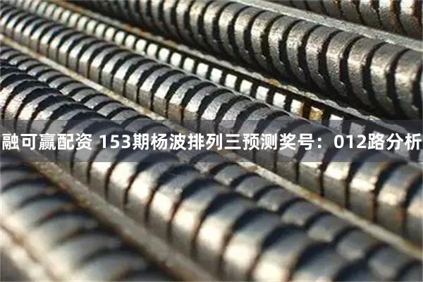 融可赢配资 153期杨波排列三预测奖号：012路分析